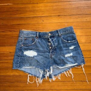 Aeropostale Distressed Denim Shorts 90s Cutoffs
